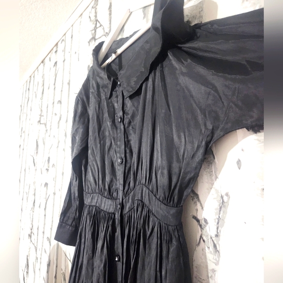 Katie Judith Black Asymmetrical Dress Size Small - Picture 4 of 6